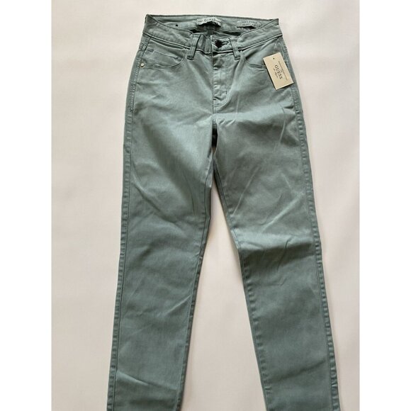 Guess Women’s Pastel Sexy Curve Mid Rise Skinny Jeans Dusty Teal Size 27 - Picture 8 of 12